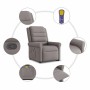 Sillón reclinable de masaje elevable tela gris taupé en Sillones | Comprar online en Foru.es