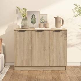 Aparador de madera contrachapada roble Sonoma 90,5x30x70 cm de vidaXL, Aparadores - Ref: Foro24-811190, Precio: 80,22 €, Desc...