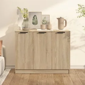 Sideboard aus Sonoma-Eichensperrholz, 90,5 x 30 x 70 cm von vidaXL, Sideboards - Ref: Foro24-811190, Preis: 78,48 €, Rabatt: %