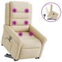 Silla de masaje reclinable de pie de tela color crema en Sillones | Comprar online en Foru.es