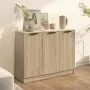 Aparador de madera contrachapada roble Sonoma 90,5x30x70 cm de vidaXL, Aparadores - Ref: Foro24-811190, Precio: 78,48 €, Desc...