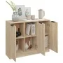 Aparador de madera contrachapada roble Sonoma 90,5x30x70 cm de vidaXL, Aparadores - Ref: Foro24-811190, Precio: 78,48 €, Desc...
