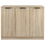 Aparador de madera contrachapada roble Sonoma 90,5x30x70 cm de vidaXL, Aparadores - Ref: Foro24-811190, Precio: 80,22 €, Desc...