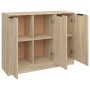 Aparador de madera contrachapada roble Sonoma 90,5x30x70 cm de vidaXL, Aparadores - Ref: Foro24-811190, Precio: 80,22 €, Desc...