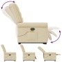 Silla de masaje reclinable de pie de tela color crema en Sillones | Comprar online en Foru.es