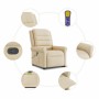 Silla de masaje reclinable de pie de tela color crema en Sillones | Comprar online en Foru.es