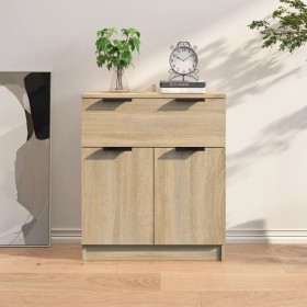 Aparador de madera contrachapada color roble Sonoma 60x30x70 cm de vidaXL, Aparadores - Ref: Foro24-811091, Precio: 75,31 €, ...