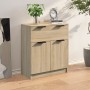 Aparador de madera contrachapada color roble Sonoma 60x30x70 cm de vidaXL, Aparadores - Ref: Foro24-811091, Precio: 75,31 €, ...