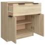 Aparador de madera contrachapada color roble Sonoma 60x30x70 cm de vidaXL, Aparadores - Ref: Foro24-811091, Precio: 75,31 €, ...