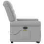 Sillón de masaje reclinable de pie de tela gris nube en Sillones | Comprar online en Foru.es