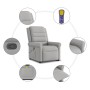 Sillón de masaje reclinable de pie de tela gris nube en Sillones | Comprar online en Foru.es