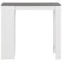 Mesa alta de cocina con estantería blanca 110x50x103 cm en Mesas de comedor | Comprar online en Foru.es