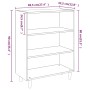 Aparador de madera contrachapada gris hormigón 69,5x32,5x90 cm de vidaXL, Aparadores - Ref: Foro24-812244, Precio: 53,42 €, D...