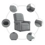 Sillón eléctrico reclinable elevable de tela gris claro en Sillones | Comprar online en Foru.es