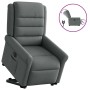 Sillón eléctrico reclinable elevable de tela gris oscuro en Sillones | Comprar online en Foru.es