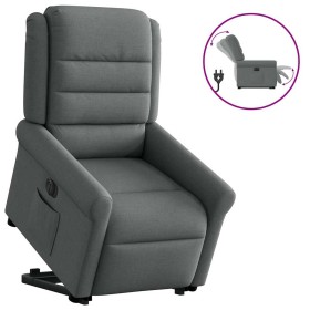 Sillón eléctrico reclinable elevable de tela gris oscuro en Sillones | Comprar online en Foru.es