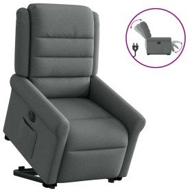 Sillón eléctrico reclinable elevable de tela gris oscuro en Sillones | Comprar online en Foru.es