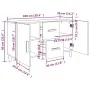 White engineered wood sideboard 100x36x60 cm by vidaXL, Sideboards - Ref: Foro24-812510, Price: 90,65 €, Discount: %