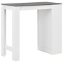 Mesa alta de cocina con estantería blanca 110x50x103 cm en Mesas de comedor | Comprar online en Foru.es