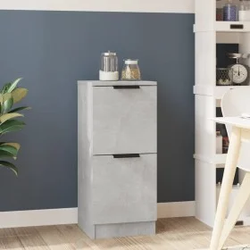Aparador de madera contrachapada gris hormigón 30x30x70 cm de vidaXL, Aparadores - Ref: Foro24-811177, Precio: 40,31 €, Descu...