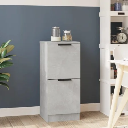 Aparador de madera contrachapada gris hormigón 30x30x70 cm de vidaXL, Aparadores - Ref: Foro24-811177, Precio: 40,31 €, Descu...