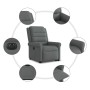 Sillón eléctrico reclinable elevable de tela gris oscuro en Sillones | Comprar online en Foru.es