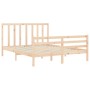 Estructura de cama con cabecero madera maciza 160x200 cm de vidaXL, Camas y somieres - Ref: Foro24-3193801, Precio: 136,42 €,...