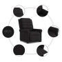 Sillón eléctrico reclinable elevable de tela negro en Sillones | Comprar online en Foru.es