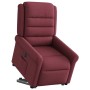 Sillón eléctrico reclinable elevable de tela rojo tinto en Sillones | Comprar online en Foru.es