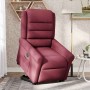 Sillón eléctrico reclinable elevable de tela rojo tinto en Sillones | Comprar online en Foru.es