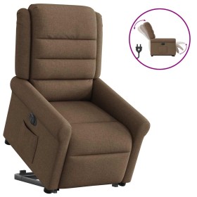 Sillón eléctrico reclinable elevable de tela marrón en Sillones | Comprar online en Foru.es