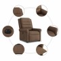 Sillón eléctrico reclinable elevable de tela marrón en Sillones | Comprar online en Foru.es