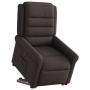 Sillón eléctrico reclinable elevable de tela marrón oscuro en Sillones | Comprar online en Foru.es