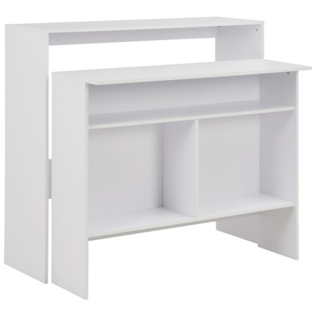 Mesa de bar con 2 tableros blanca 130x40x120 cm en Mesas de comedor | Comprar online en Foru.es