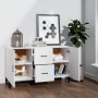 Aparador de madera de ingeniería blanco 100x36x60 cm de vidaXL, Aparadores - Ref: Foro24-812519, Precio: 97,28 €, Descuento: %
