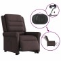 Sillón eléctrico reclinable elevable de tela marrón oscuro en Sillones | Comprar online en Foru.es
