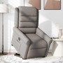 Sillón eléctrico reclinable elevable de tela gris taupe en Sillones | Comprar online en Foru.es