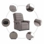 Sillón eléctrico reclinable elevable de tela gris taupe en Sillones | Comprar online en Foru.es