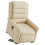 Sillón eléctrico reclinable elevable de tela color crema en Sillones | Comprar online en Foru.es