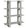 Estantería/divisor de espacios gris hormigón 100x30x123,5 cm de vidaXL, Librerías y estanterías - Ref: Foro24-811542, Precio:...
