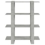 Estantería/divisor de espacios gris hormigón 100x30x123,5 cm de vidaXL, Librerías y estanterías - Ref: Foro24-811542, Precio:...