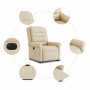 Sillón eléctrico reclinable elevable de tela color crema en Sillones | Comprar online en Foru.es