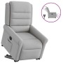 Sillón eléctrico reclinable elevable de tela gris nube en Sillones | Comprar online en Foru.es