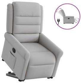Sillón eléctrico reclinable elevable de tela gris nube en Sillones | Comprar online en Foru.es