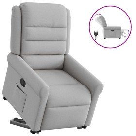 Sillón eléctrico reclinable elevable de tela gris nube en Sillones | Comprar online en Foru.es