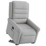 Sillón eléctrico reclinable elevable de tela gris nube en Sillones | Comprar online en Foru.es