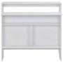 Mesa de bar con 2 tableros blanca 130x40x120 cm en Mesas de comedor | Comprar online en Foru.es