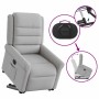 Sillón eléctrico reclinable elevable de tela gris nube en Sillones | Comprar online en Foru.es