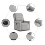 Sillón eléctrico reclinable elevable de tela gris nube en Sillones | Comprar online en Foru.es