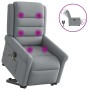 Sillón de masaje eléctrico reclinable elevable tela gris claro en Sillones | Comprar online en Foru.es